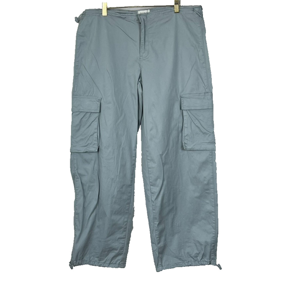 Pacsun Parachute Pants Women’s Size 6 Gray Baggy Cargo Cotton Mid-Rise Y2K